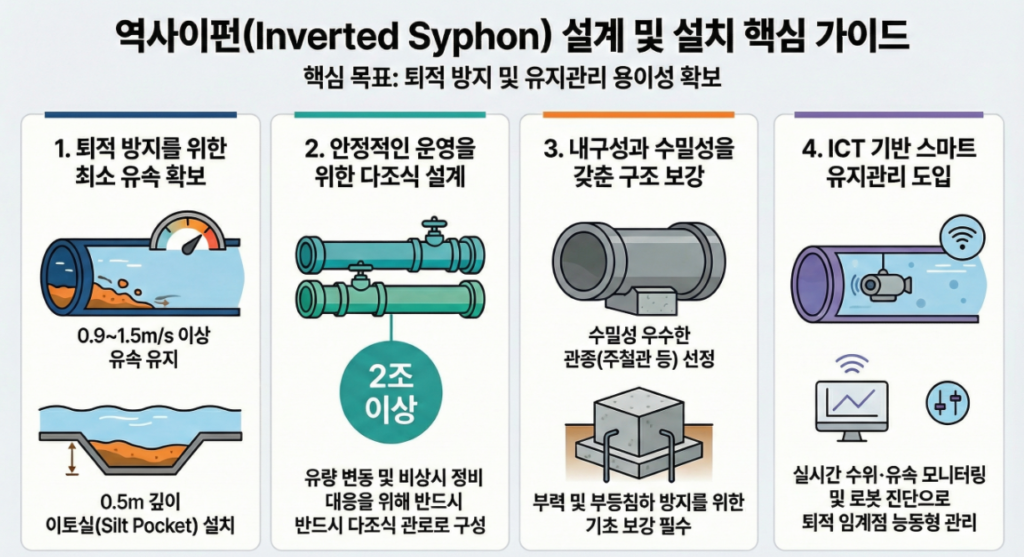 [상하수도기술사 138회 1교시 5번] 하수도 역사이펀(Inverted Syphon) 설치 시 고려사항 정리 - 기술사 아카이브 ...