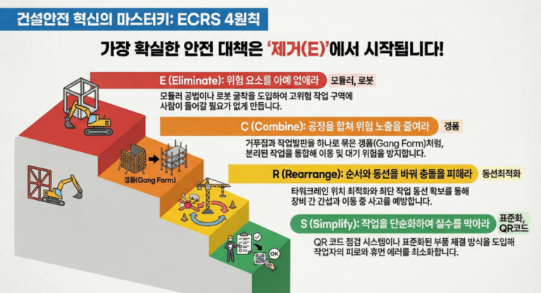 [건설안전기술사 138회 1교시 8번] 작업환경 개선을 위한 ECRS(Eliminate, Combine, Rearrange ...
