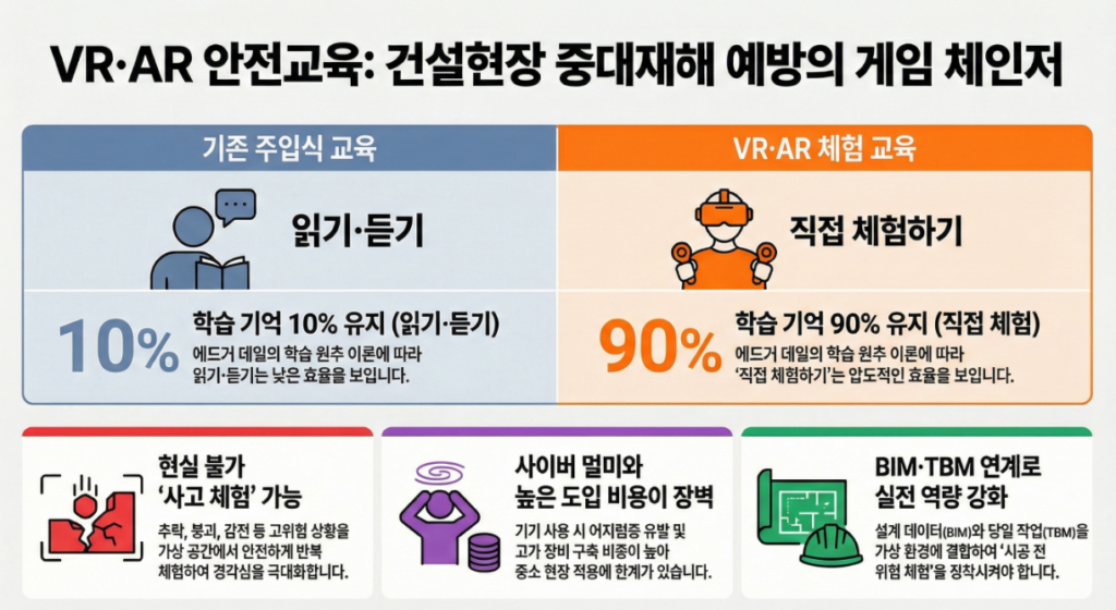 VR AR 안전교육 인포그래픽