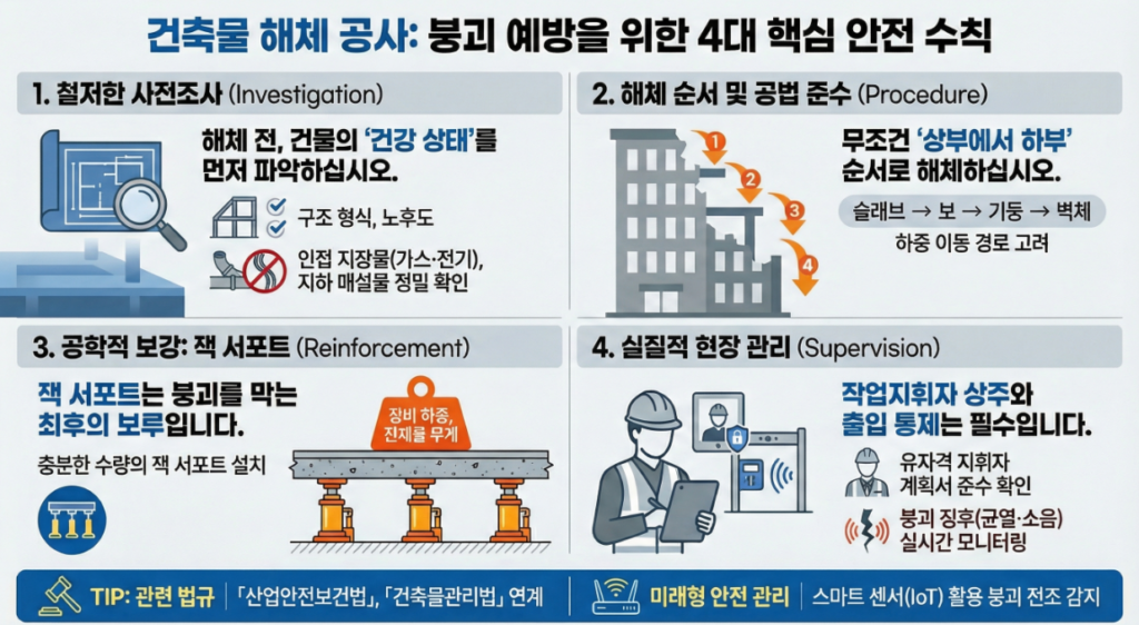 건축물 해체공사 인포그래픽