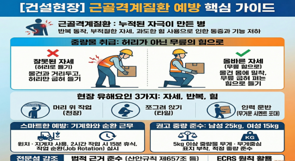 건설현장 근골격계질환 예방 핵심가이드