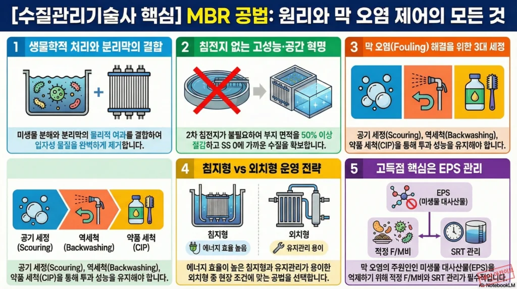 MBR 공법 원리와 오염 제어 인포그래픽