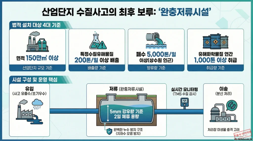 산업단지 완충저류시설 설치 운영 인포그래픽