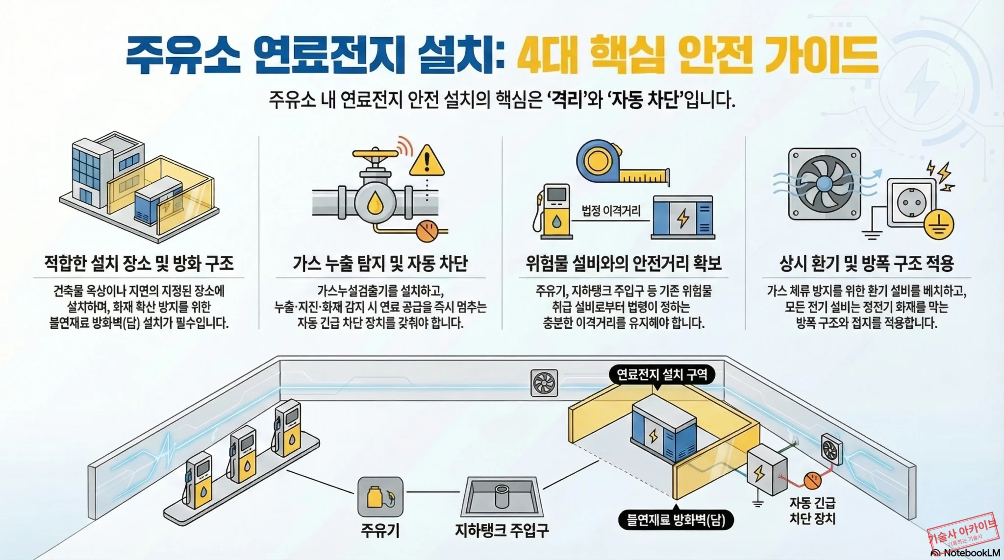 주유소 연료전지 설치 안전 가이드 인포그래픽
