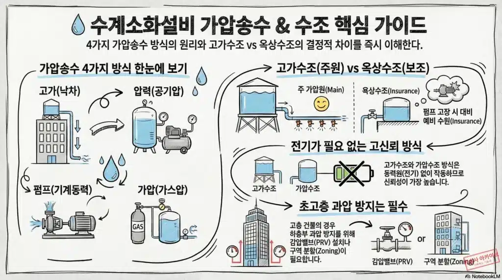 수계소화설비 가압송수 핵심 가이드 인포그래픽