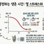 습도와 인체 생존 시간 변화 인포그래픽