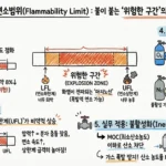 연소범위와 위험한 구간의 법칙 인포그래픽