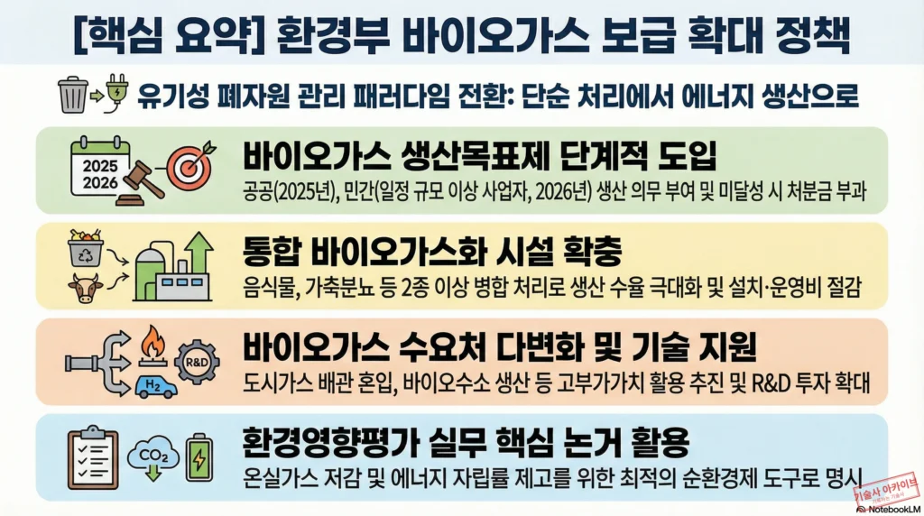 환경부 바이오가스 보급 확대 정책 인포그래픽